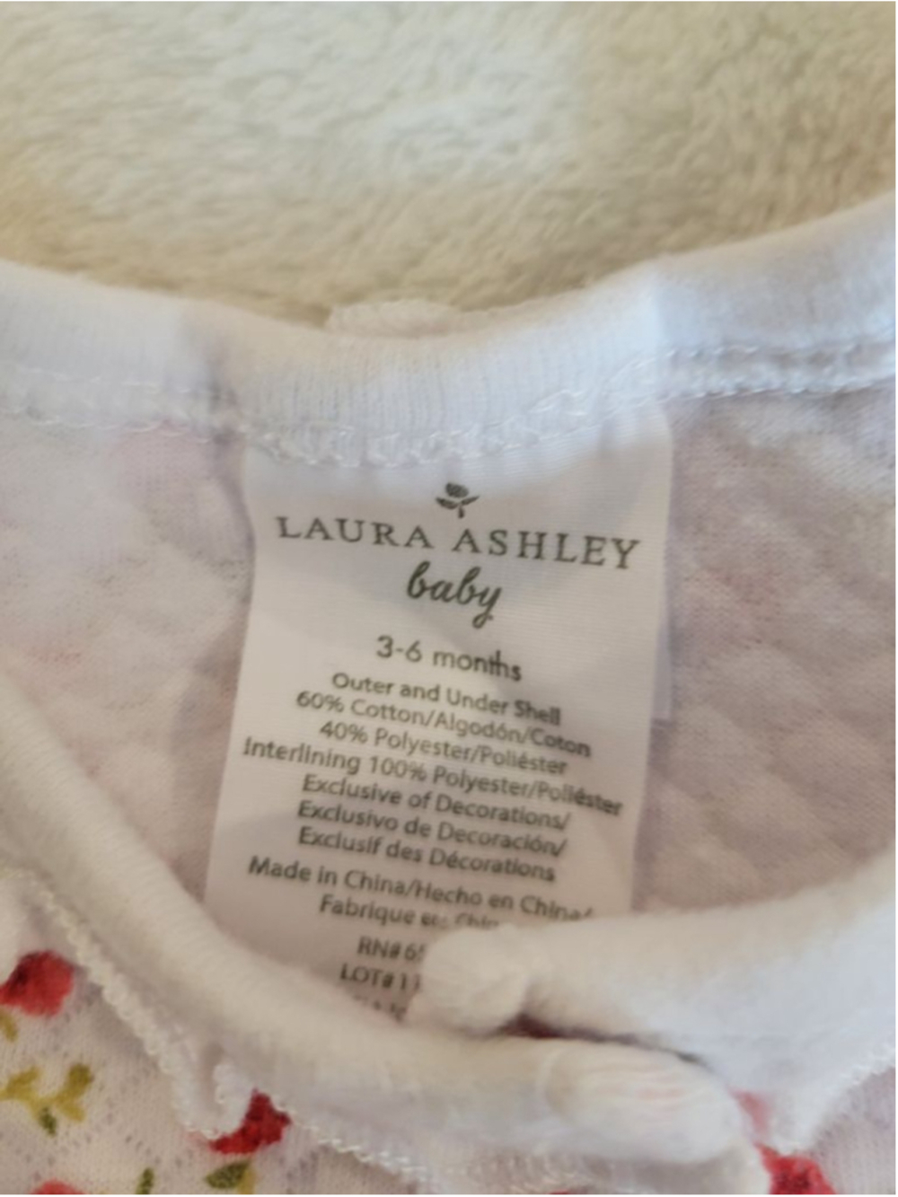 Laura Ashley & Vitamins Baby Floral Footie Sleeper Bundle 3-6M - Picture 6 of 10